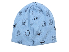 Soft Gallery Beanie babyblue melange emojii blue 2018 milkywalk